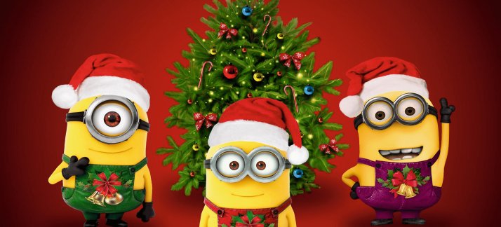 Arte para caneca: Feliz Natal com Minions - Natal