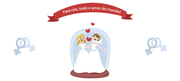 Arte para caneca: Para nós, todo o amor do mundo! - Casamento