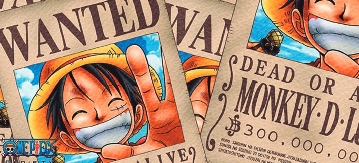 Arte para caneca: Luffy, procurado - Animes e Desenhos