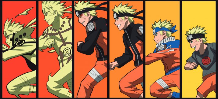 Arte para caneca: Naruto, evolução - Animes e Desenhos