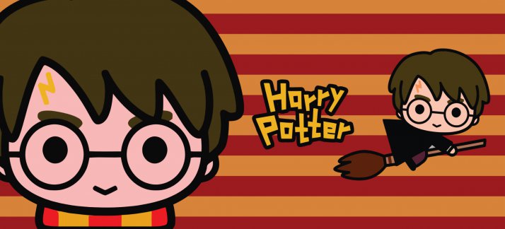 Arte para caneca: Harry Potter, mini, voando - Filmes e Séries