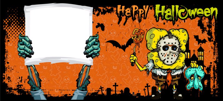Arte para caneca: Halloween, Bob Esponja - Animes e Desenhos