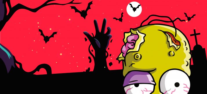 Arte para caneca: Halloween, Simpsons, Homer - Animes e Desenhos