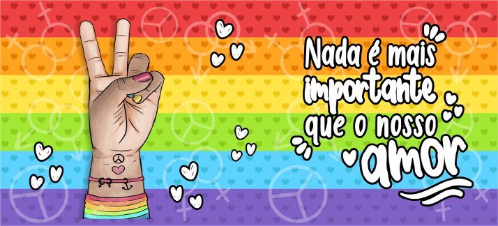 Arte para caneca: LGBTQIA - Dia dos namorados - Namorados