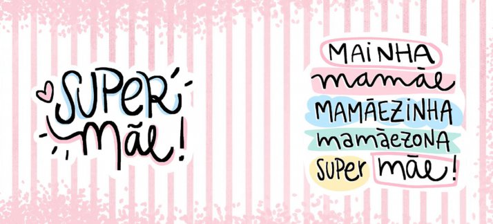 Arte para caneca: Dia das Mães - Super Mãe - Mãe
