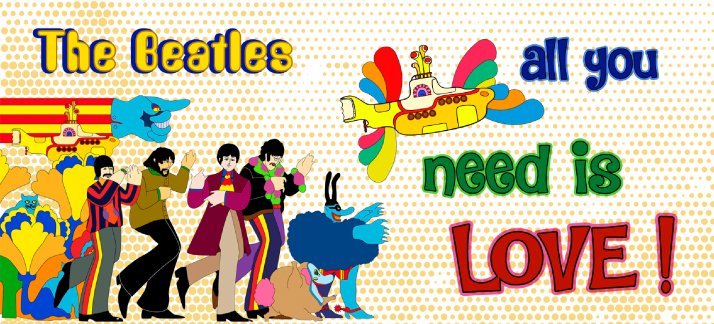 Arte para caneca: The Beatles, love - Música