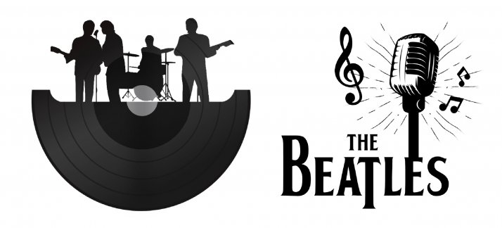 Arte para caneca: The Beatles, microfone - Música