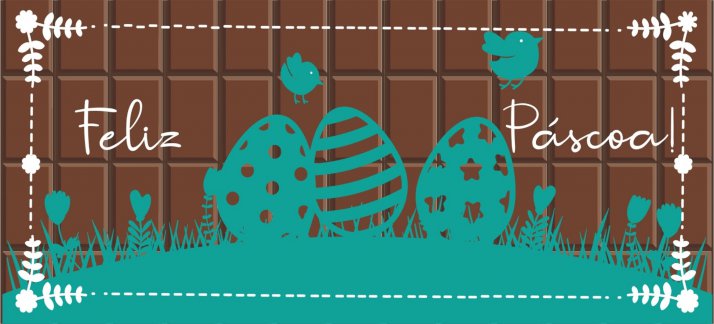 Arte para caneca: Feliz Páscoa - chocolate, caneca - Páscoa