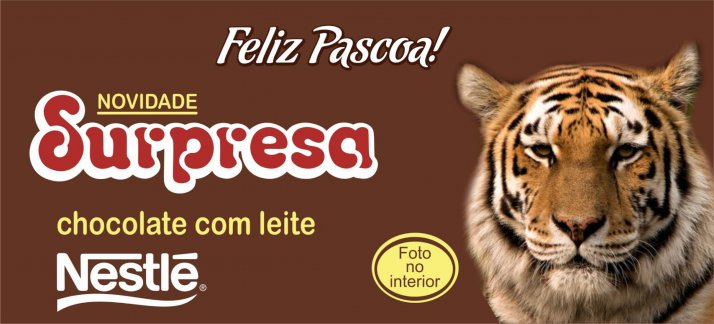 Arte para caneca: Páscoa - Chocolate Surpresa, Nestle - Páscoa
