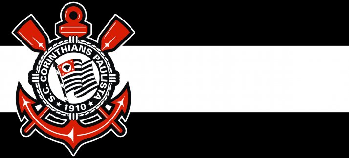 Arte para caneca: Corinthians - bandeira - Esportes