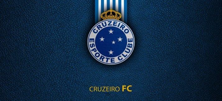 Arte para caneca: Cruzeiro FC - brasão em fundo azul - Esportes