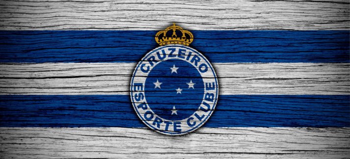 Arte para caneca: Cruzeiro FC - bandeira listrada - Esportes