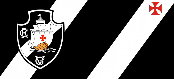 Arte para caneca: Vasco - bandeira listrada - Esportes