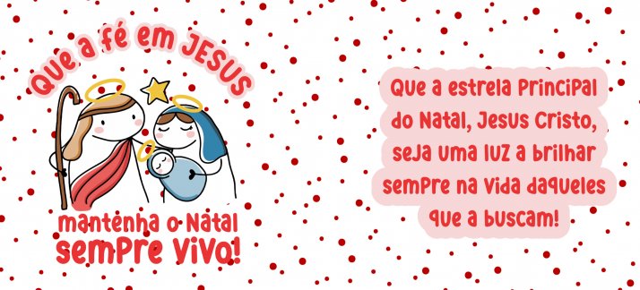 Arte para caneca: Natal, Flork - Que a fé em Jesus mantenha o Natal sempre vivo! - Natal