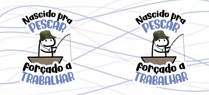 Arte para caneca: Flork - Nascido para pescar, forçado a trabalhar - Pai