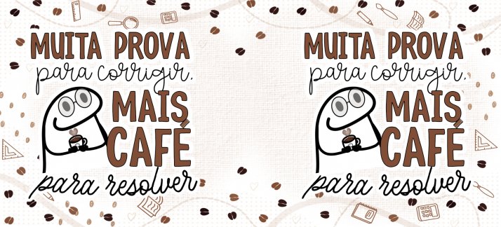 Arte para caneca: Dia dos professores, Flork - Muita prova para corrigir. Mais café para resolver (H) - Dia dos Professores