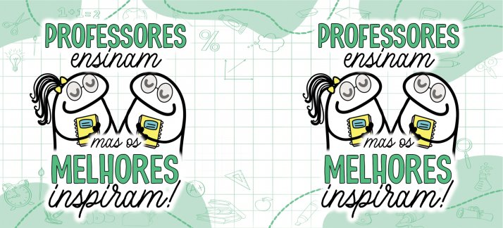 Arte para caneca: Dia dos professores, Flork - Professores ensinam, mas os melhores inspiram! - Dia dos Professores