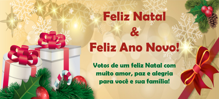 Arte para caneca: Feliz Natal e Feliz Ano Novo! Feliz Natal com muito amor para você e sua família! - Natal