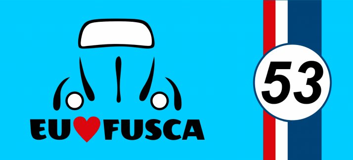 Arte para caneca: Eu amo fusca (H - azul) - Engraçadas/Divertidas