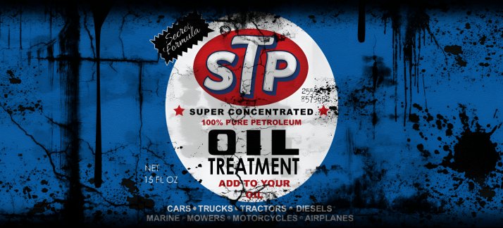 Arte para caneca: Lata de óleo, STP super concentrated - motor oil - Engraçadas/Divertidas