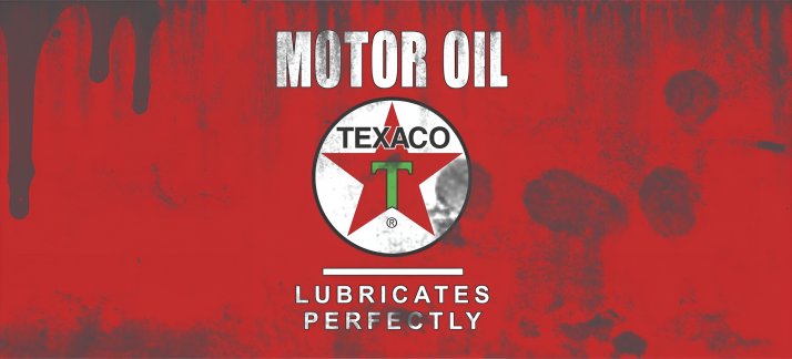 Arte para caneca: Lata de óleo, Texaco - perfect motor oil - Engraçadas/Divertidas