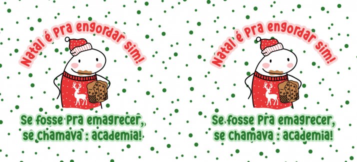 Arte para caneca: Natal, Flork - Natal é para engordar sim! - Natal