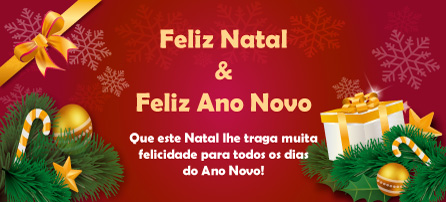 Que este Natal lhe traga muita felicidade para todos os dias do Ano Novo!