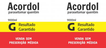 Acordol - Estampa simulando frasco de remédio - parasetomar quentim