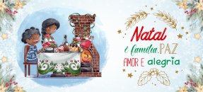 Arte similar: Natal é família, paz, amor e alegria