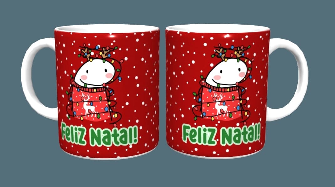 Arte para caneca de Natal Flork - Feliz Natal